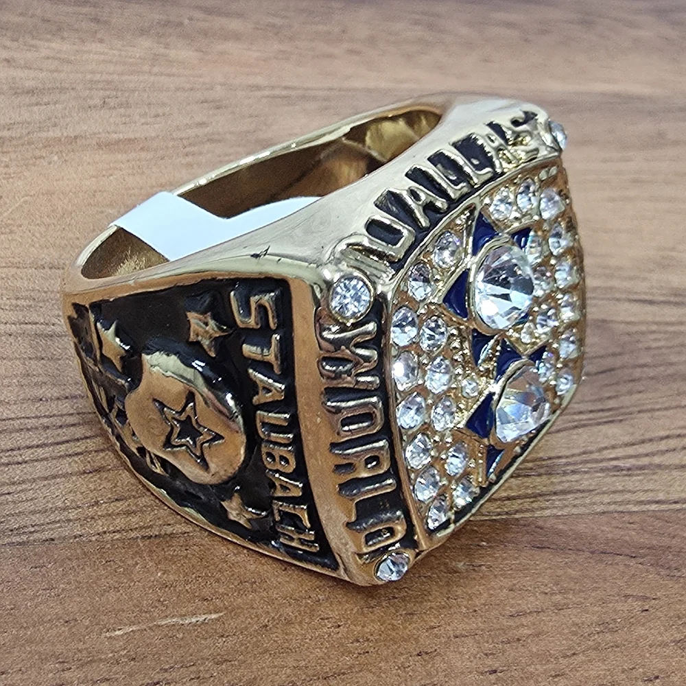 Dallas Cowboys Championship Ring Size 15‎ Gold 1977 Staubach Fan Edition